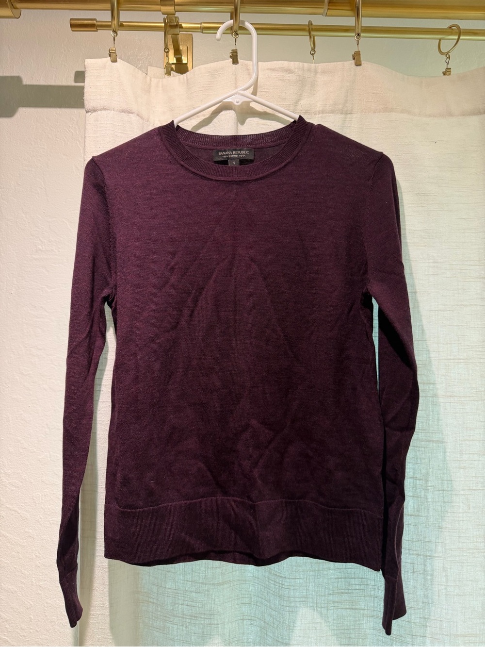 Banana Republic Merino Wool Sweater (Burgundy) (Women's Small)